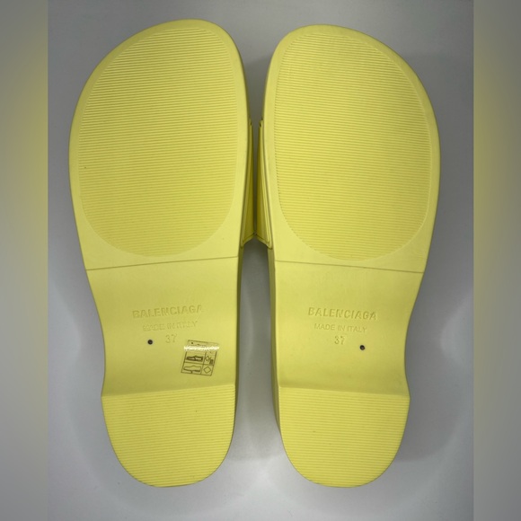 Balenciaga BB Logo Rubber Pool Wedge Slide Sandal Clog Heels - Picture 12 of 14